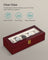 Watch Box - Wood - Elegant White - 5-Slot with Glass Lid and Removable Pillows