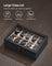 Watch Box - Solid Wood - Ebony Black - 10 Slot Organizer with Glass Lid