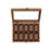 Watch Box - Solid Wood - Rustic Walnut - 10 Slots with Glass Lid and Removable Pillows