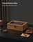 Watch Box - Solid Wood - Rustic Walnut - 10 Slots with Glass Lid and Removable Pillows