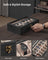 12-Slot Solid Wood Watch Box - Large Glass Lid - Ebony Black - Elegant Display with a Glass Lid