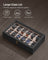 12-Slot Solid Wood Watch Box - Large Glass Lid - Ebony Black - Elegant Display with a Glass Lid