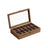 Watch Box - Solid Wood - Rustic Walnut - 12 Slots with Glass Lid