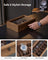 Watch Box - Solid Wood - Rustic Walnut - 12 Slots with Glass Lid