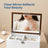 Jewellery Box - Engineered Wood - Black - 3 Tiers with Large Mirror and 2 Drawers