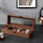 Watch Box - Velvet - Black - 6 Slots with Glass Lid and Lock
