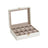 Watch Box - Wood - Black - Lockable with Glass Lid and 10 Slots