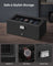 Watch Box - Wood - Black - Two Layers with Glass Lid and Bracelet Tray