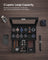 Watch Box - Wood - Black - Two Layers with Glass Lid and Bracelet Tray