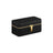 Watch Travel Case - 3-Slot Design - Woven Embossed PU Leather - Ink Black
