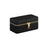 Watch Travel Case - 3-Slot Design - Woven Embossed PU Leather - Ink Black