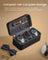 Watch Travel Case - 3-Slot Design - Woven Embossed PU Leather - Ink Black