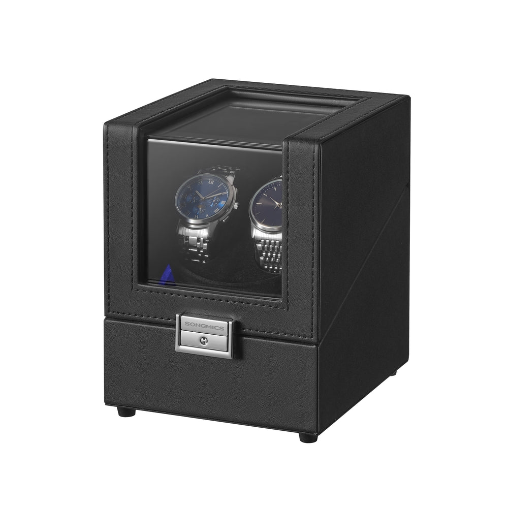 Automatic Double Watch Winder Box - 1L - MDF - Quiet Motor