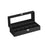 Watch Box - Velvet - Black - Glass Lid with Lock and Cushions
