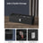 Watch Box - Velvet - Black - Glass Lid with Lock and Cushions