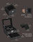 2-Tier Watch Box - Wood - Ink Black - Glass Lid and Bracelet Tray for 8 Watches