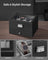 Watch Box - Glass - Ink Black - 2 Layers with Lock and Bracelet Tray