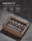 Watch Box - Synthetic Leather - Coffee Brown - 12 Slots with Removable Pillows and Glass Lid