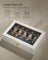 Watch Box - Faux Leather - Black - 12-Slot with Glass Lid and Removable Pillows