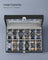 Watch Box - Faux Leather - Black - 12-Slot with Glass Lid and Removable Velvet Pillows