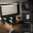 12-Slot Watch Box Organizer - Synthetic Leather - Black with Greenish Grey Lining - Large Glass Lid and Removable Watch Pillows