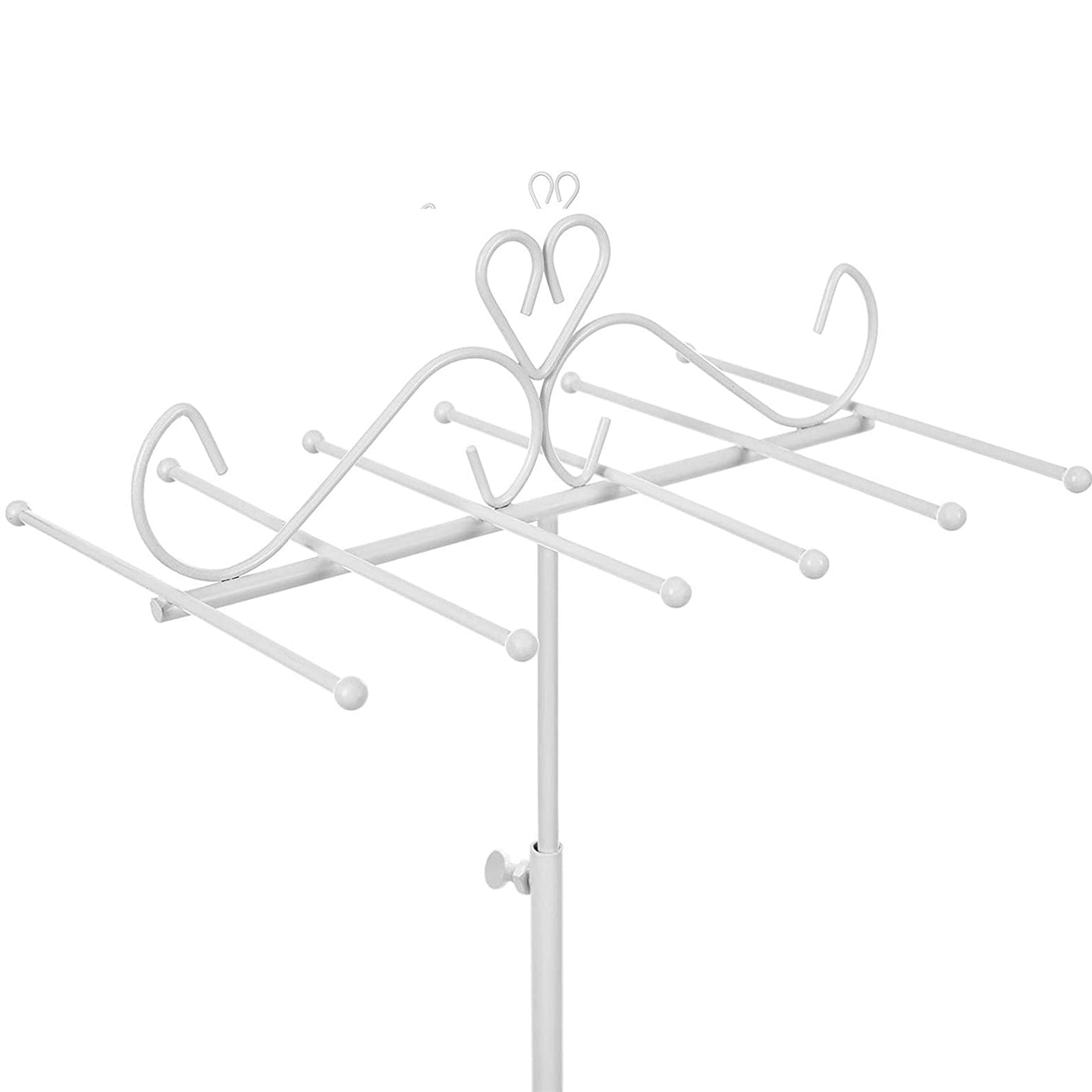 Jewellery Display Stand - Metal - White - Versatile Rack for Necklaces