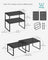Set of 2 Stackable and Expandable Spice Racks - Metal - Ink Black - Cupboard Organisers