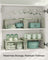 Set of 2 Metal Stackable and Expandable Spice Racks - Laurel Green - Kitchen Storage Solution