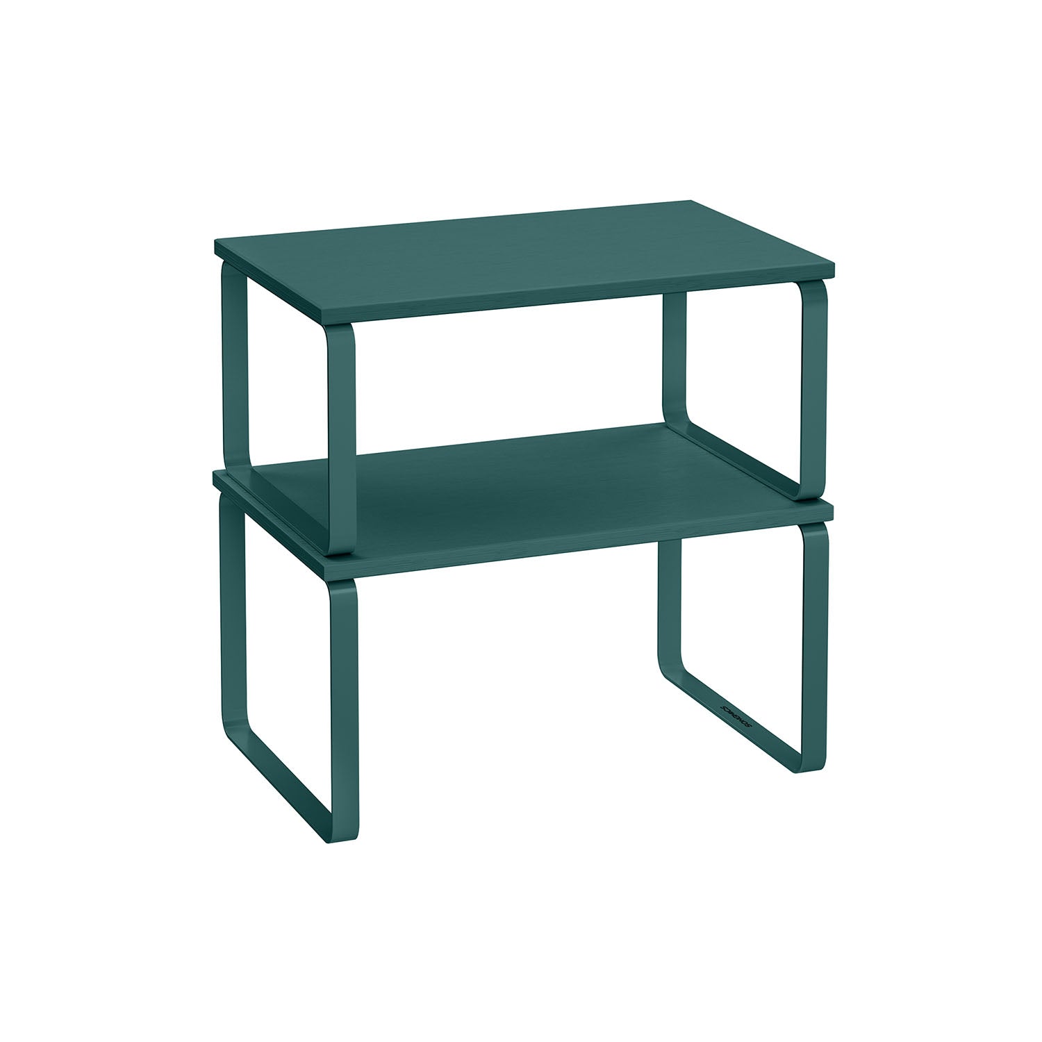 Set of 2 Spice Racks - Metal - Ivy Green - Expandable and Stackable Kitchen Organisers