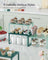 Set of 2 Spice Racks - Metal - Ivy Green - Expandable and Stackable Kitchen Organisers