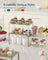 Set of 2 Expandable Kitchen Spice Racks - Metal - Cappuccino Beige - Stackable Design