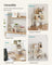 Set of 2 Stackable Spice Racks - Metal - Cream White - Expandable Design