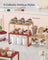 Set of 2 Expandable Kitchen Spice Racks - Metal - Mandarin Red - Stackable Design
