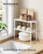 Kitchen Spice Rack, Set of 2, Stackable Metal - Metal - White