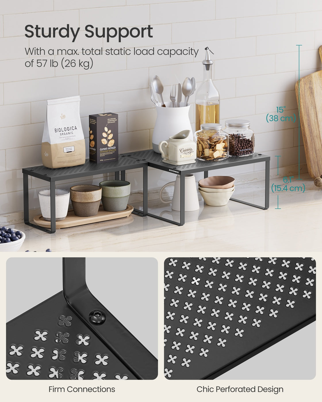Spice Rack Set - Metal - Ink Black