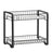 2-Tier Metal Kitchen Storage Rack - Easy Assembly with Anti-Slip Feet - Black - Stable and Secure Storage