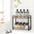 2-Tier Metal Kitchen Storage Rack - Easy Assembly with Anti-Slip Feet - Black - Stable and Secure Storage