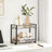 2-Tier Metal Kitchen Storage Rack - Easy Assembly with Anti-Slip Feet - Black - Stable and Secure Storage