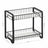 2-Tier Metal Kitchen Storage Rack - Easy Assembly with Anti-Slip Feet - Black - Stable and Secure Storage