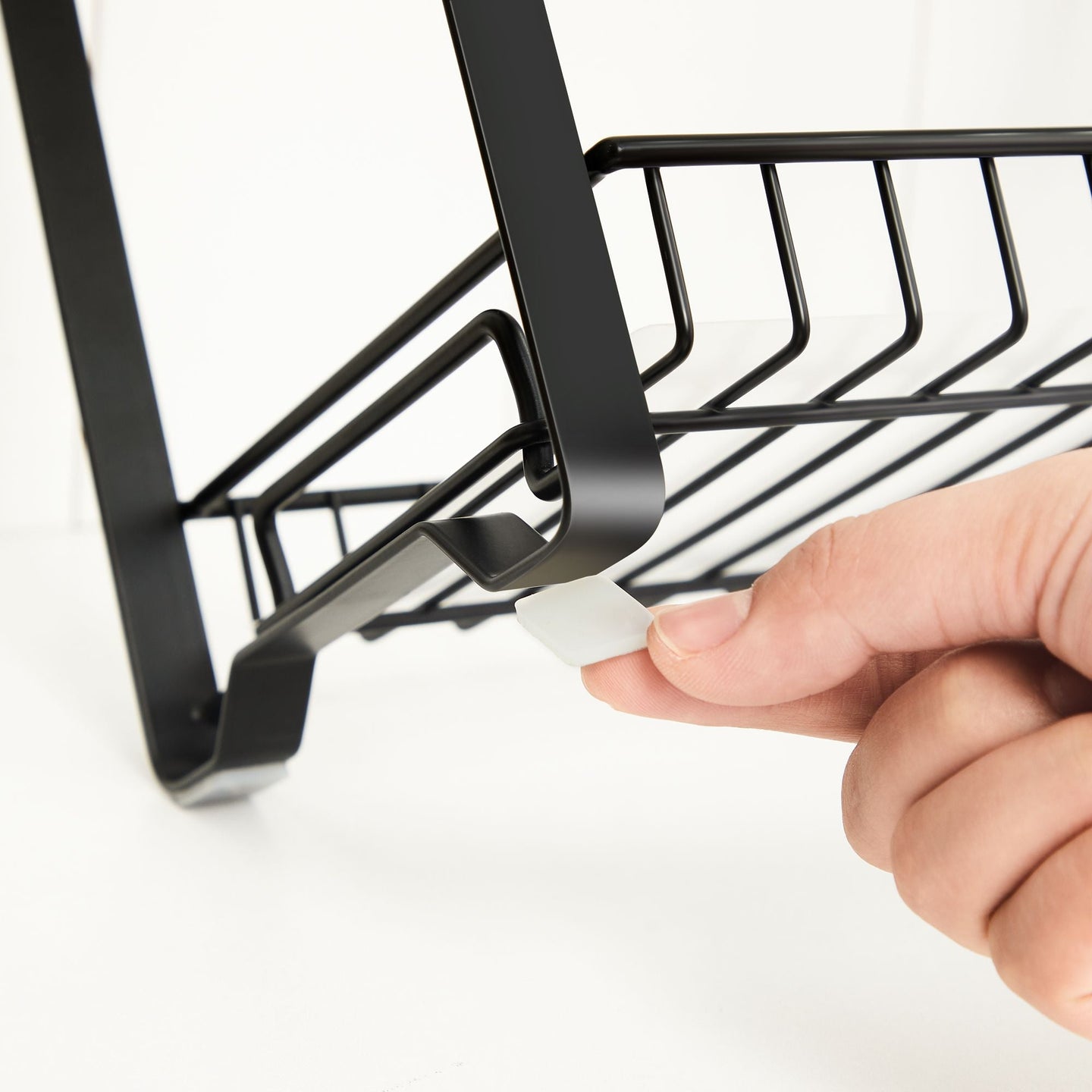 2-Tier Metal Kitchen Storage Rack - Easy Assembly with Anti-Slip Feet - Black - Stable and Secure Storage
