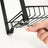 2-Tier Metal Kitchen Storage Rack - Easy Assembly with Anti-Slip Feet - Black - Stable and Secure Storage