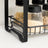 2-Tier Metal Kitchen Storage Rack - Easy Assembly with Anti-Slip Feet - Black - Stable and Secure Storage