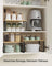 Set of 3 Cupboard Organisers - Metal - Ink Black - Stackable and Expandable