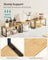 Set of 3 Cupboard Organisers - Metal - Ink Black - Stackable and Expandable
