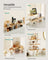 Set of 3 Cupboard Organisers - Metal - Cloud White - Stackable and Expandable Spice Racks