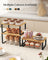 Kitchen Cupboard Organisers - Metal - Ink Black - Set of 3 Stackable and Expandable Shelves