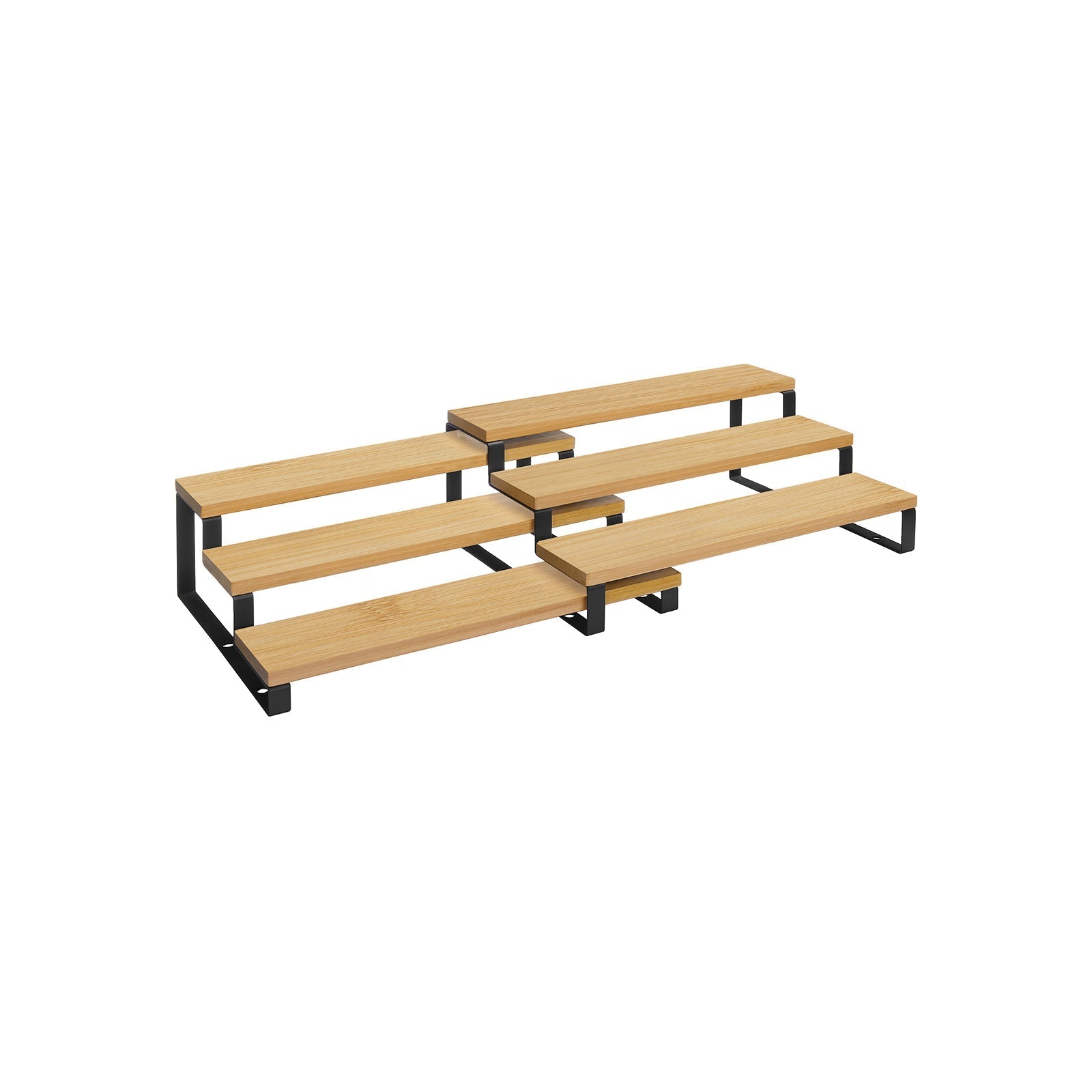 Spice Rack - Bamboo - Natural and Black - Set of 2