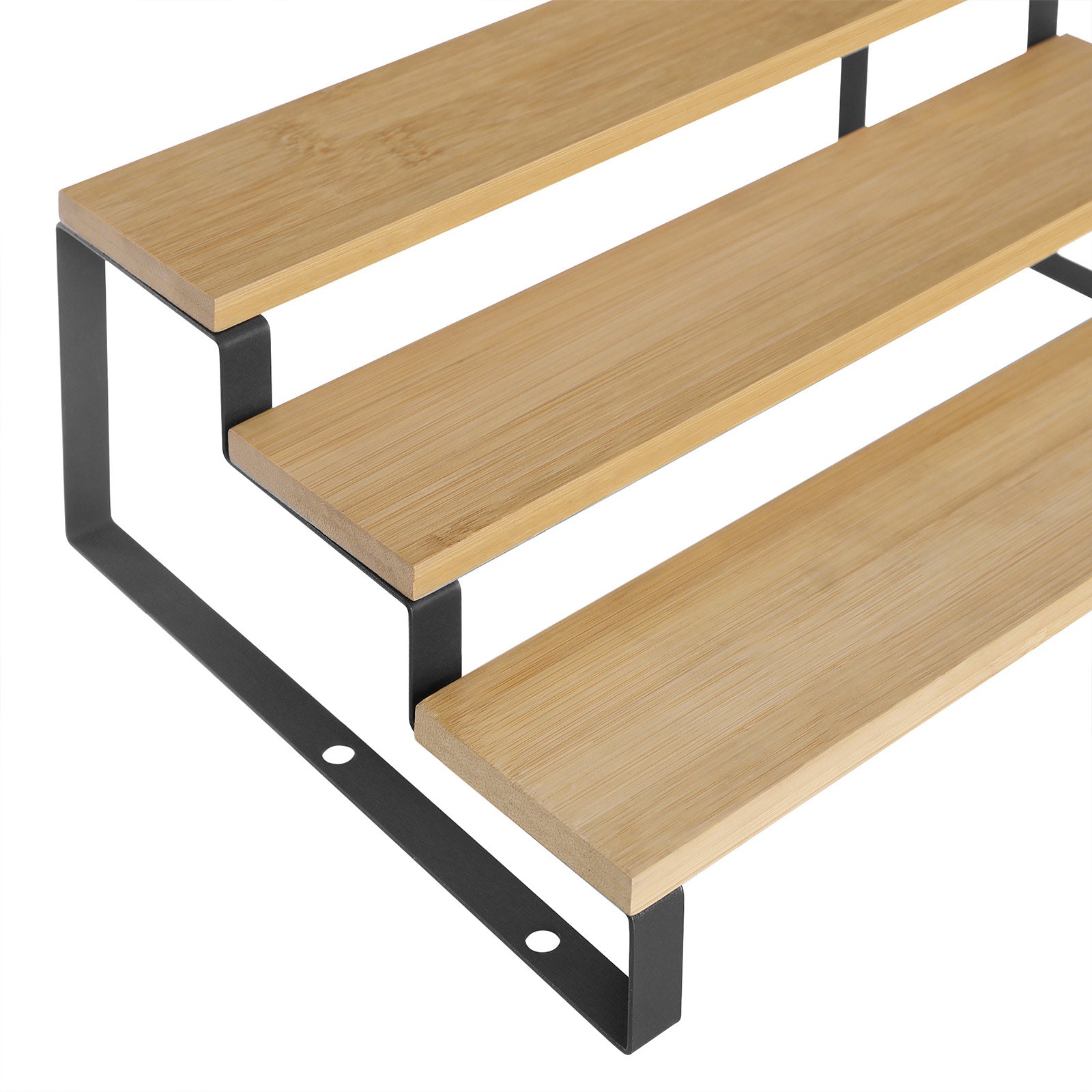 Spice Rack - Bamboo - Natural and Black - Set of 2