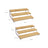 Spice Rack - Bamboo - Natural and White - 3-Tier Extendable Stackable Design