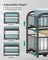 Set of 2 Sliding Basket Organizers - Metal - Classic Black - Stackable 2-Tier Under-Sink Storage for Kitchen & Bathroom
